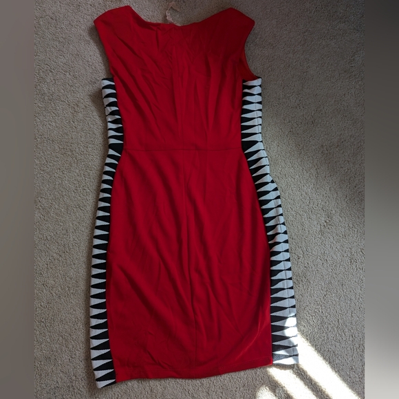 Bailey 44 red mini dress with side stripes - Picture 2 of 2